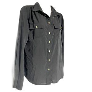 Calvin Klein size S khaki blouse with metal buttons